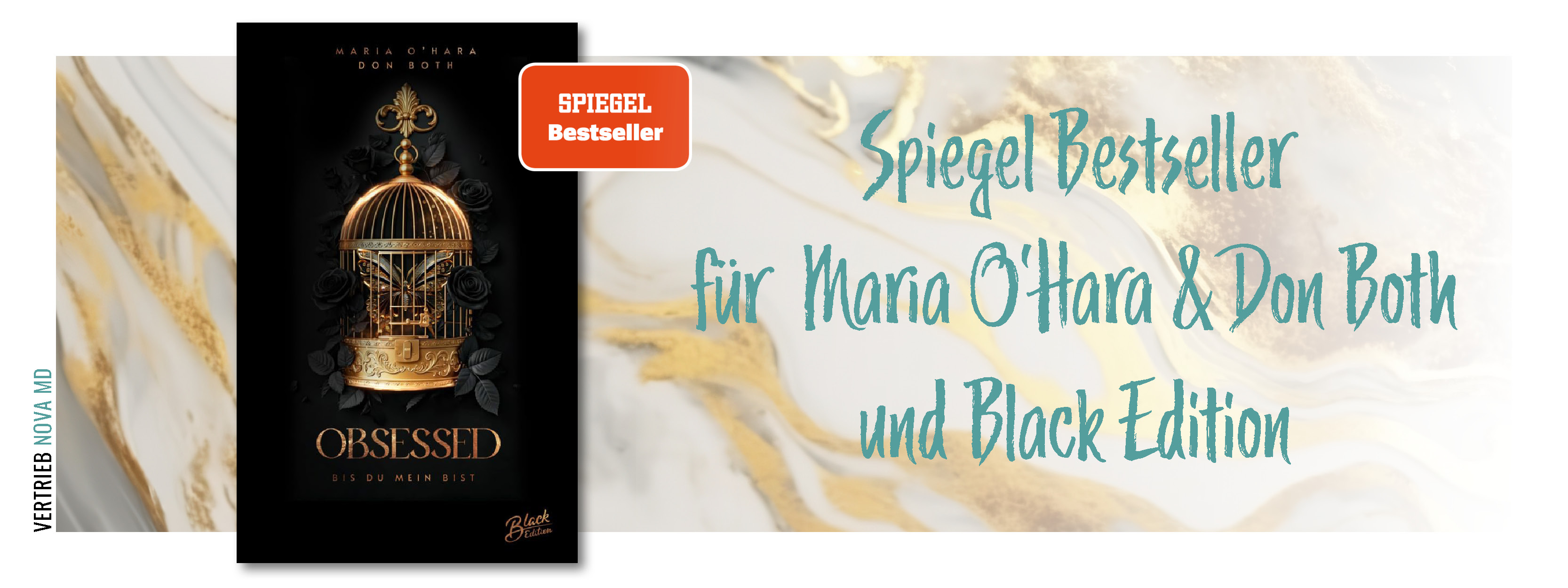 SPIEGEL Bestseller für Obsessed Darstellung des Covers und der Auszeichnung