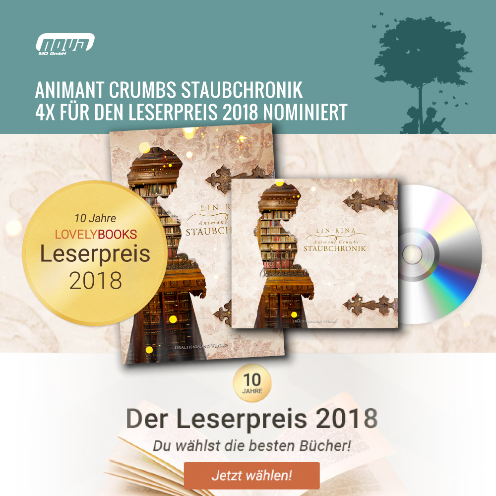 Animant Crumbs Staubchronik 4x für den Leserpreis 2018 nominiert