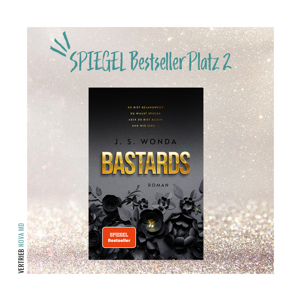 Buchcover Bastards von J. S. Wonda mit Spiegel-Bestseller Auszeichnung