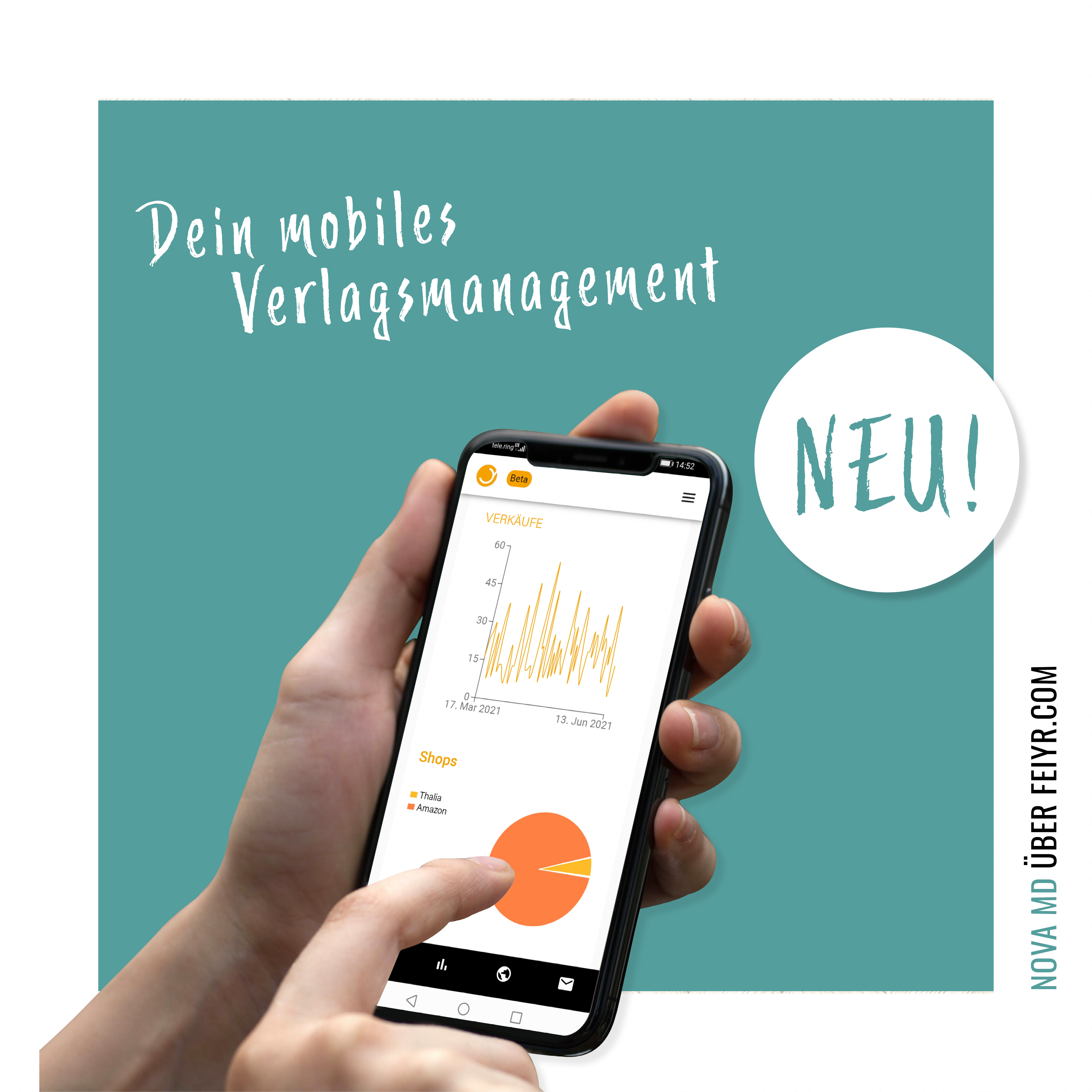 Die neue Feiyr App für Smartphones hat auch für unsere Nova-Kunden viele Vorteile und praktische Funktionen. Nachdem du deinem Gerät den Zugriff auf den Feiyr Account gestattet hast, kannst du die App auch wie gewohnt auf dem Home Screen deines Smartphone